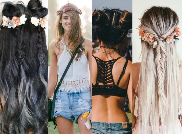 Coachella 2018 Festival Look: acconciature con i fiori