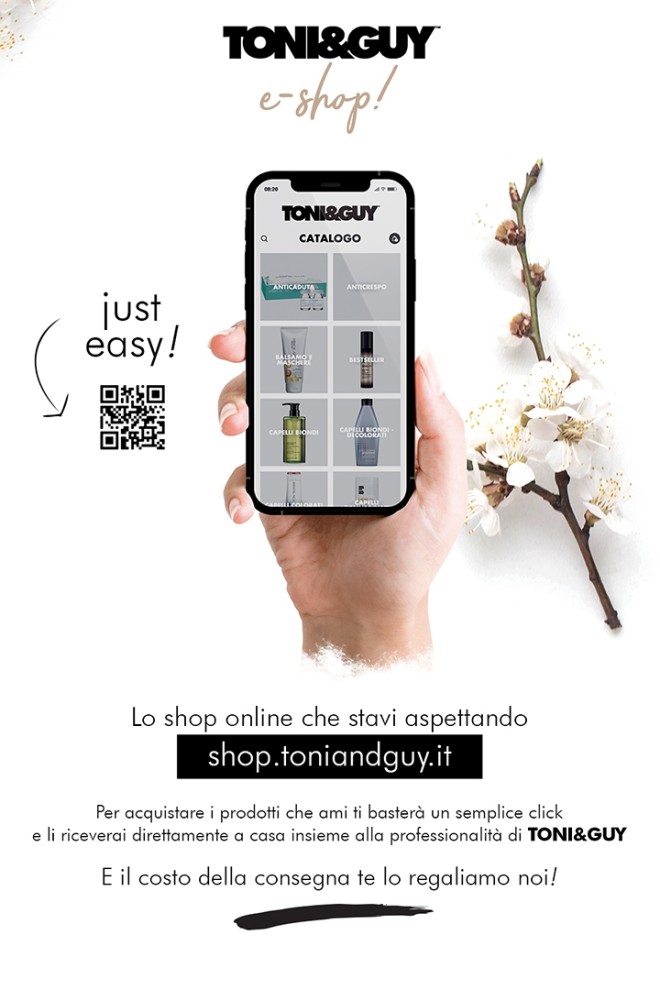 Arriva il primo E-Shop Firmato TONI&Guy Italia 7 Aprile 2021